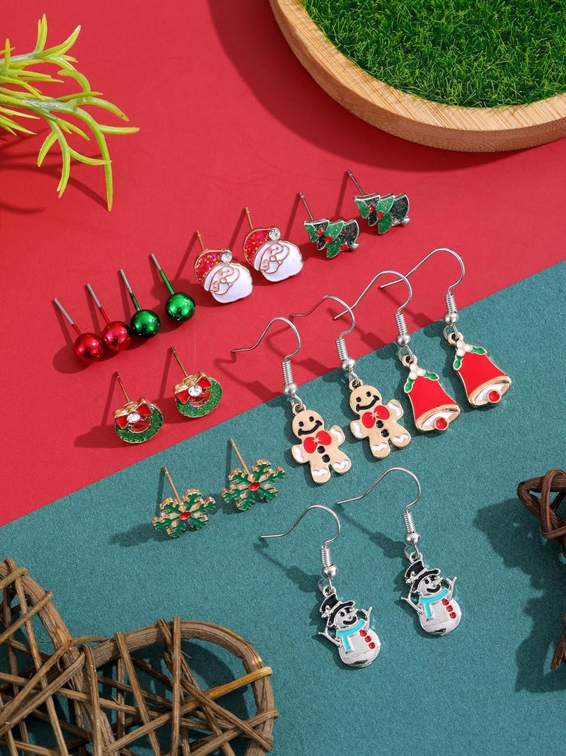 JGUF 54 Pairs Hypoallergenic Holiday Earrings Set for Girls Women Halloween Christmas Fall Thanksgiving Earrings Valentine's Day St. Patrick’s Day Easter 4th of July Earring - Image 2